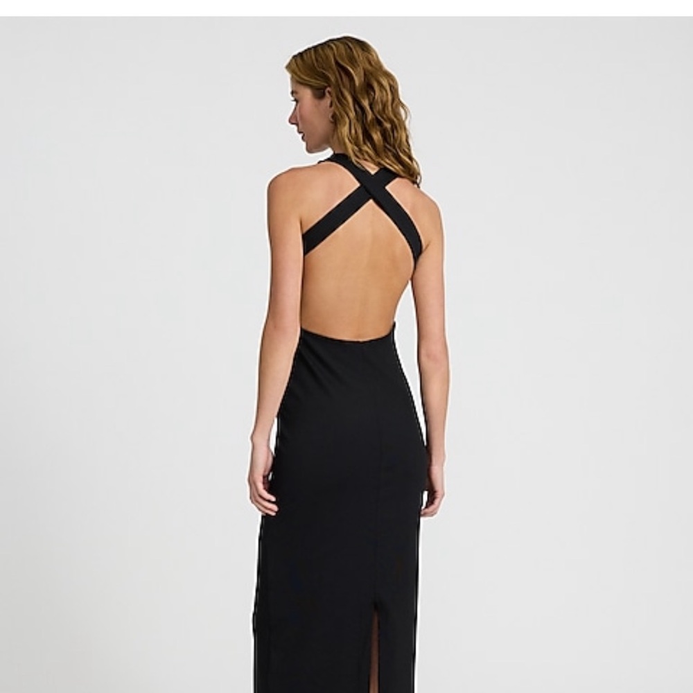 🆕 Express Crew Neck Sleeveless Open Back Knit Maxi Dress
